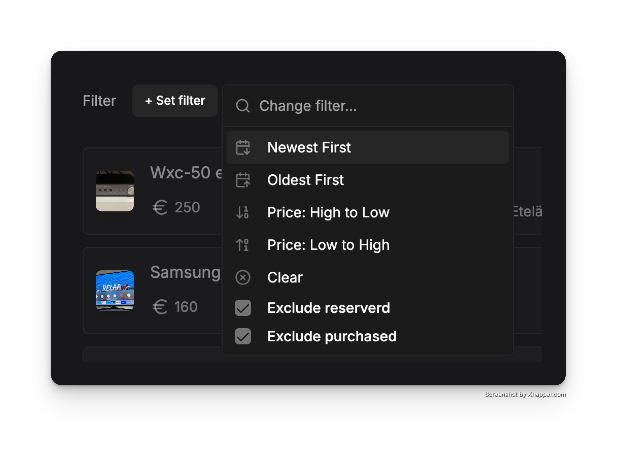 Bettertori - Filters