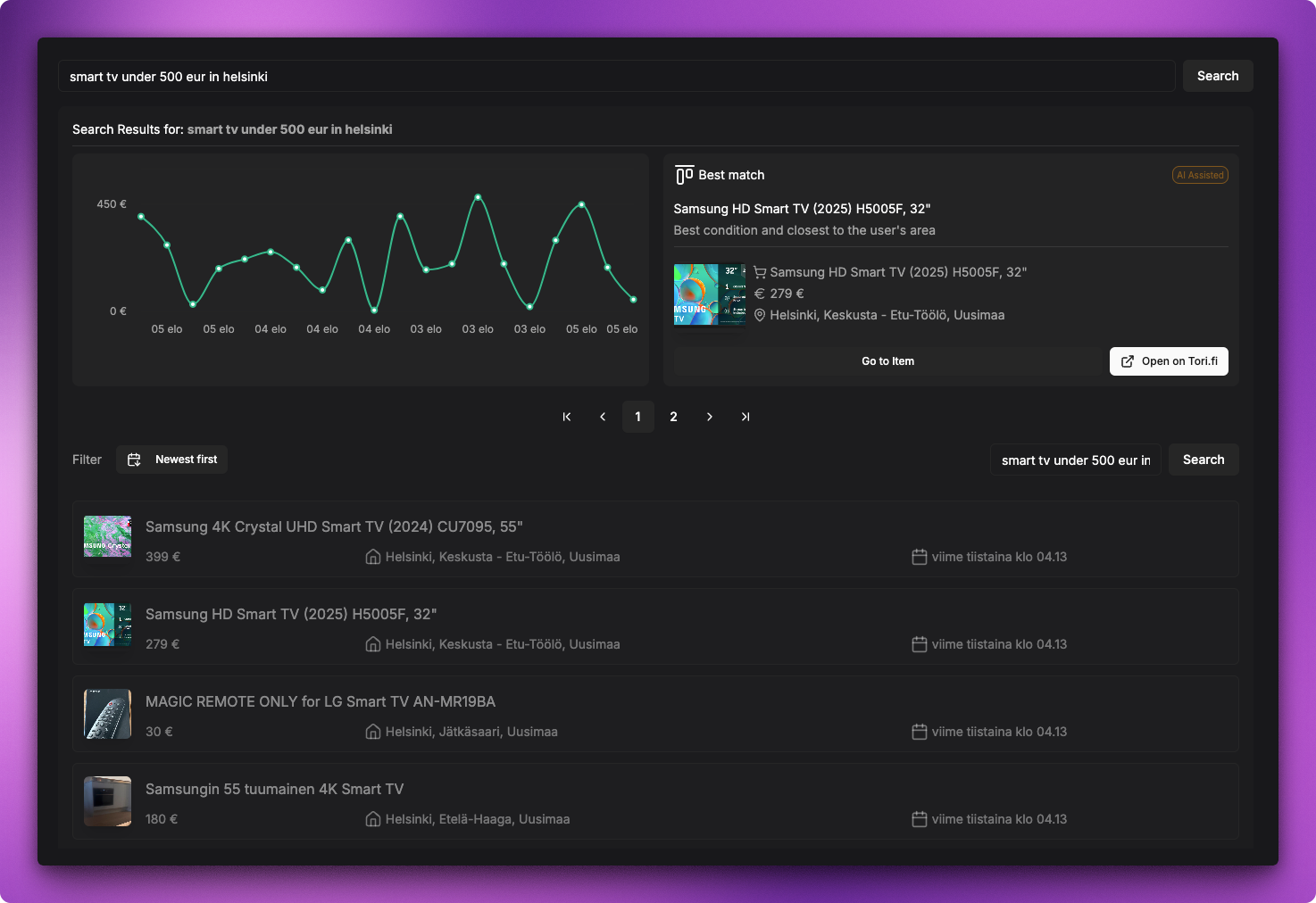 AI Search on Bettertori