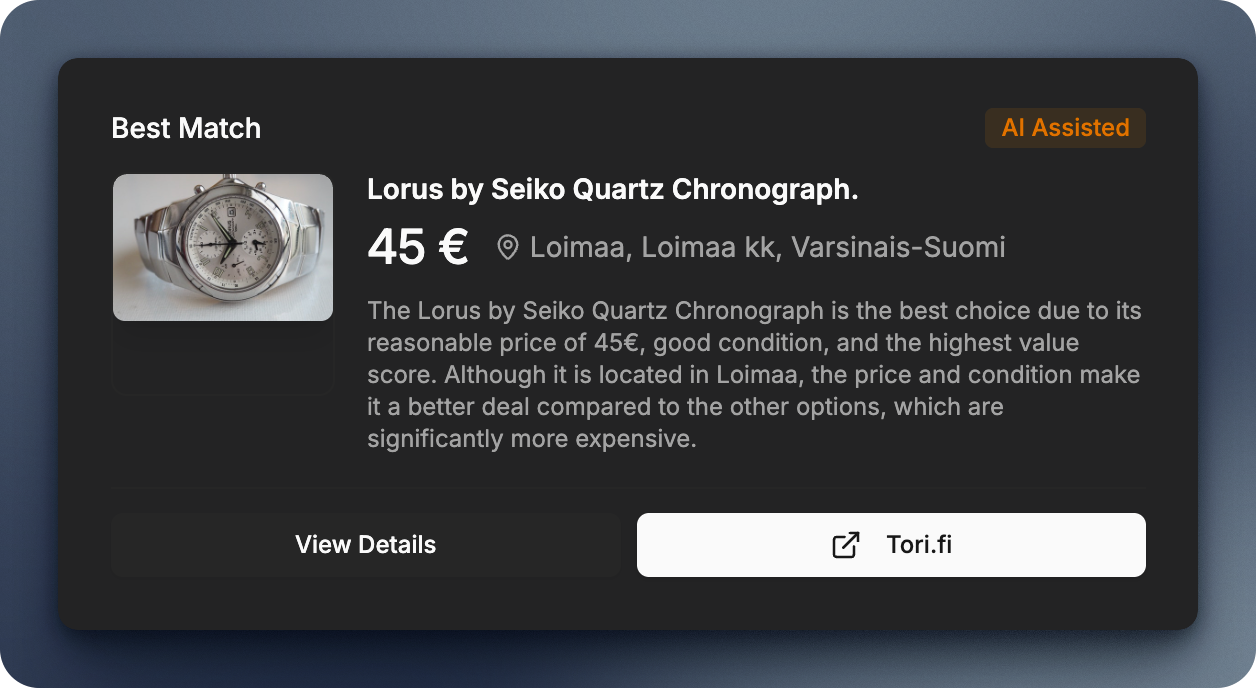 Improved Best Match UI